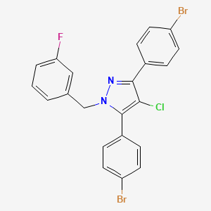 3,5-bis(4-bromophenyl)-4-chloro-1-(3-fluorobenzyl)-1H-pyrazole