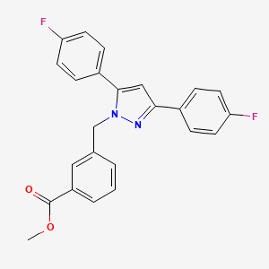 methyl 3-{[3,5-bis(4-fluorophenyl)-1H-pyrazol-1-yl]methyl}benzoate