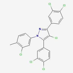 4-chloro-1-(3-chloro-4-methylphenyl)-3,5-bis(3,4-dichlorophenyl)-1H-pyrazole