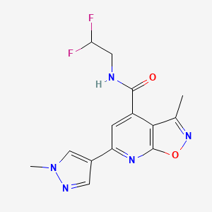 N-(2,2-difluoroethyl)-3-methyl-6-(1-methyl-1H-pyrazol-4-yl)[1,2]oxazolo[5,4-b]pyridine-4-carboxamide