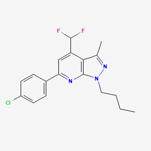 1-butyl-6-(4-chlorophenyl)-4-(difluoromethyl)-3-methyl-1H-pyrazolo[3,4-b]pyridine