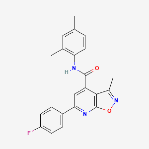 molecular formula C22H18FN3O2 B10935301 N-(2,4-dimethylphenyl)-6-(4-fluorophenyl)-3-methyl[1,2]oxazolo[5,4-b]pyridine-4-carboxamide 