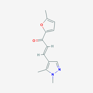 molecular formula C13H14N2O2 B10935323 (2E)-3-(1,5-dimethyl-1H-pyrazol-4-yl)-1-(5-methylfuran-2-yl)prop-2-en-1-one 