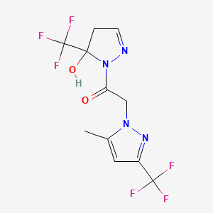 1-[5-hydroxy-5-(trifluoromethyl)-4,5-dihydro-1H-pyrazol-1-yl]-2-[5-methyl-3-(trifluoromethyl)-1H-pyrazol-1-yl]ethanone