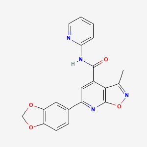 6-(1,3-benzodioxol-5-yl)-3-methyl-N-(pyridin-2-yl)[1,2]oxazolo[5,4-b]pyridine-4-carboxamide