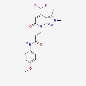 3-[4-(difluoromethyl)-2,3-dimethyl-6-oxo-2,6-dihydro-7H-pyrazolo[3,4-b]pyridin-7-yl]-N-(4-ethoxyphenyl)propanamide