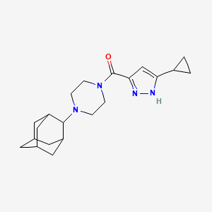 molecular formula C21H30N4O B10935425 [4-(2-Adamantyl)piperazino](5-cyclopropyl-1H-pyrazol-3-YL)methanone 