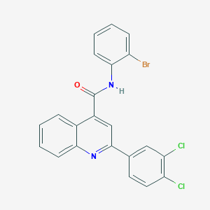 molecular formula C22H13BrCl2N2O B10935430 N-(2-bromophenyl)-2-(3,4-dichlorophenyl)quinoline-4-carboxamide 