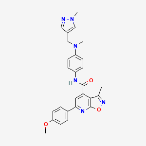 6-(4-methoxyphenyl)-3-methyl-N-(4-{methyl[(1-methyl-1H-pyrazol-4-yl)methyl]amino}phenyl)[1,2]oxazolo[5,4-b]pyridine-4-carboxamide