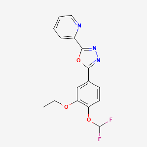 2-{5-[4-(Difluoromethoxy)-3-ethoxyphenyl]-1,3,4-oxadiazol-2-yl}pyridine