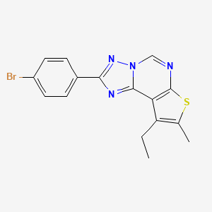 2-(4-Bromophenyl)-9-ethyl-8-methylthieno[3,2-e][1,2,4]triazolo[1,5-c]pyrimidine