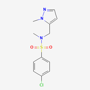 4-chloro-N-methyl-N-[(1-methyl-1H-pyrazol-5-yl)methyl]benzenesulfonamide