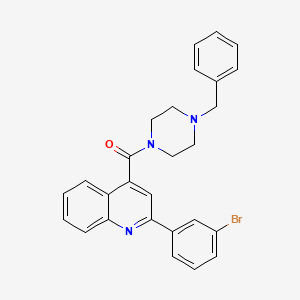 molecular formula C27H24BrN3O B10935491 (4-Benzylpiperazin-1-yl)[2-(3-bromophenyl)quinolin-4-yl]methanone 