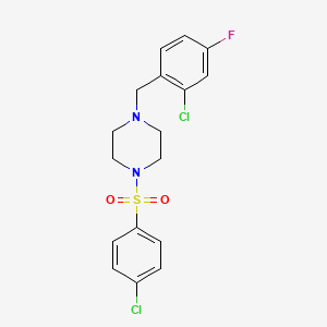 1-(2-Chloro-4-fluorobenzyl)-4-[(4-chlorophenyl)sulfonyl]piperazine