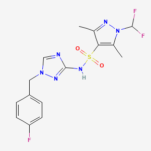 1-(difluoromethyl)-N-[1-(4-fluorobenzyl)-1H-1,2,4-triazol-3-yl]-3,5-dimethyl-1H-pyrazole-4-sulfonamide