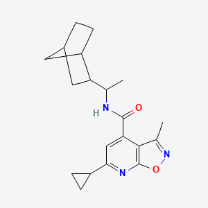 N-[1-(bicyclo[2.2.1]hept-2-yl)ethyl]-6-cyclopropyl-3-methyl[1,2]oxazolo[5,4-b]pyridine-4-carboxamide