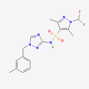 1-(difluoromethyl)-3,5-dimethyl-N-[1-(3-methylbenzyl)-1H-1,2,4-triazol-3-yl]-1H-pyrazole-4-sulfonamide