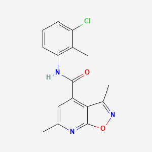 molecular formula C16H14ClN3O2 B10935624 N-(3-chloro-2-methylphenyl)-3,6-dimethyl[1,2]oxazolo[5,4-b]pyridine-4-carboxamide 