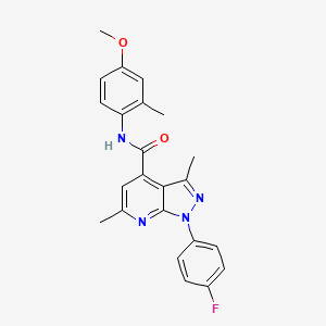 1-(4-fluorophenyl)-N-(4-methoxy-2-methylphenyl)-3,6-dimethyl-1H-pyrazolo[3,4-b]pyridine-4-carboxamide