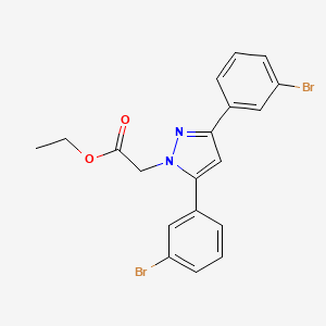 molecular formula C19H16Br2N2O2 B10935680 ethyl [3,5-bis(3-bromophenyl)-1H-pyrazol-1-yl]acetate 