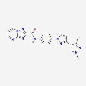 N-[4-(1',3'-dimethyl-1H,1'H-3,4'-bipyrazol-1-yl)phenyl][1,2,4]triazolo[1,5-a]pyrimidine-2-carboxamide