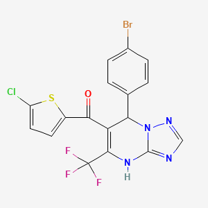 [7-(4-Bromophenyl)-5-(trifluoromethyl)-4,7-dihydro[1,2,4]triazolo[1,5-a]pyrimidin-6-yl](5-chlorothiophen-2-yl)methanone