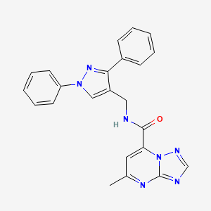 N-[(1,3-diphenyl-1H-pyrazol-4-yl)methyl]-5-methyl[1,2,4]triazolo[1,5-a]pyrimidine-7-carboxamide