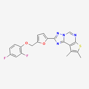 2,4-Difluorophenyl {[5-(8,9-dimethylthieno[3,2-E][1,2,4]triazolo[1,5-C]pyrimidin-2-YL)-2-furyl]methyl} ether