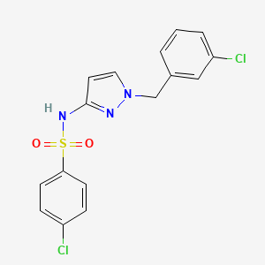 4-chloro-N-[1-(3-chlorobenzyl)-1H-pyrazol-3-yl]benzenesulfonamide