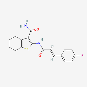 2-{[(2E)-3-(4-fluorophenyl)prop-2-enoyl]amino}-4,5,6,7-tetrahydro-1-benzothiophene-3-carboxamide