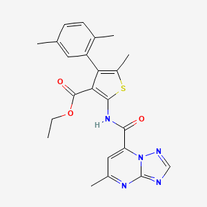 Ethyl 4-(2,5-dimethylphenyl)-5-methyl-2-{[(5-methyl[1,2,4]triazolo[1,5-a]pyrimidin-7-yl)carbonyl]amino}thiophene-3-carboxylate