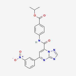 molecular formula C22H18N6O5 B10935828 Propan-2-yl 4-({[5-(3-nitrophenyl)[1,2,4]triazolo[1,5-a]pyrimidin-7-yl]carbonyl}amino)benzoate 