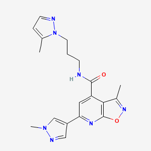 3-methyl-6-(1-methyl-1H-pyrazol-4-yl)-N-[3-(5-methyl-1H-pyrazol-1-yl)propyl][1,2]oxazolo[5,4-b]pyridine-4-carboxamide