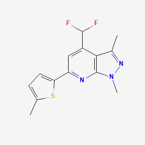 4-(difluoromethyl)-1,3-dimethyl-6-(5-methylthiophen-2-yl)-1H-pyrazolo[3,4-b]pyridine