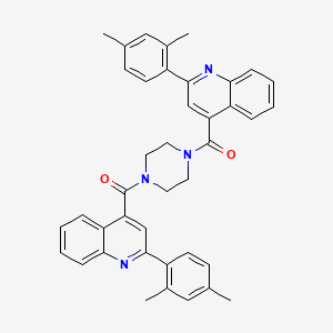 Piperazine-1,4-diylbis{[2-(2,4-dimethylphenyl)quinolin-4-yl]methanone}