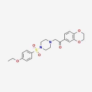 1-(2,3-Dihydro-1,4-benzodioxin-6-yl)-2-{4-[(4-ethoxyphenyl)sulfonyl]piperazin-1-yl}ethanone