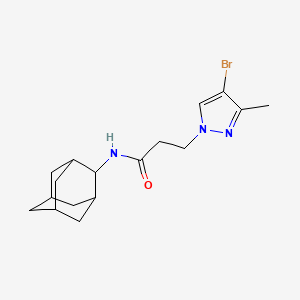 N~1~-(2-Adamantyl)-3-(4-bromo-3-methyl-1H-pyrazol-1-YL)propanamide