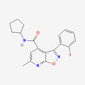 N-cyclopentyl-3-(2-fluorophenyl)-6-methyl[1,2]oxazolo[5,4-b]pyridine-4-carboxamide