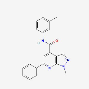 N-(3,4-dimethylphenyl)-1-methyl-6-phenyl-1H-pyrazolo[3,4-b]pyridine-4-carboxamide