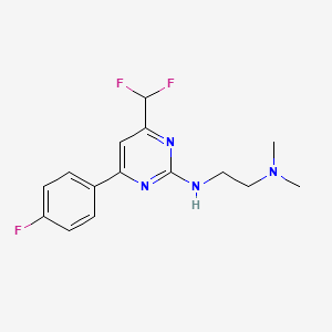 N'-[4-(difluoromethyl)-6-(4-fluorophenyl)pyrimidin-2-yl]-N,N-dimethylethane-1,2-diamine