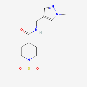 N-[(1-methyl-1H-pyrazol-4-yl)methyl]-1-(methylsulfonyl)piperidine-4-carboxamide