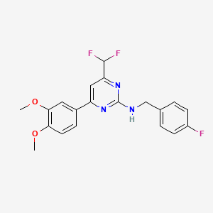 4-(difluoromethyl)-6-(3,4-dimethoxyphenyl)-N-(4-fluorobenzyl)pyrimidin-2-amine