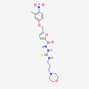 2-({5-[(3-methyl-4-nitrophenoxy)methyl]furan-2-yl}carbonyl)-N-[3-(morpholin-4-yl)propyl]hydrazinecarbothioamide