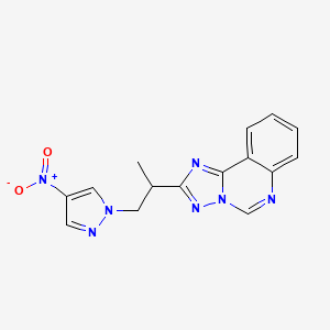 2-[1-(4-nitro-1H-pyrazol-1-yl)propan-2-yl][1,2,4]triazolo[1,5-c]quinazoline