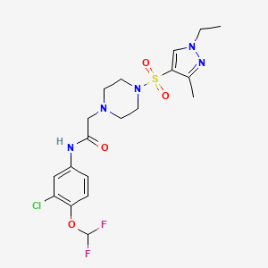 N-[3-chloro-4-(difluoromethoxy)phenyl]-2-{4-[(1-ethyl-3-methyl-1H-pyrazol-4-yl)sulfonyl]piperazin-1-yl}acetamide