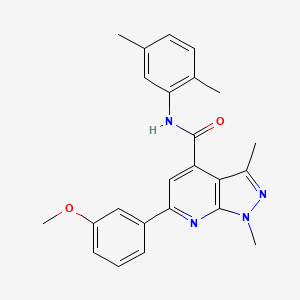 N-(2,5-dimethylphenyl)-6-(3-methoxyphenyl)-1,3-dimethyl-1H-pyrazolo[3,4-b]pyridine-4-carboxamide