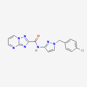 N-[1-(4-chlorobenzyl)-1H-pyrazol-3-yl][1,2,4]triazolo[1,5-a]pyrimidine-2-carboxamide