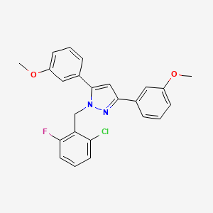 1-(2-chloro-6-fluorobenzyl)-3,5-bis(3-methoxyphenyl)-1H-pyrazole