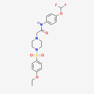 N-[4-(difluoromethoxy)phenyl]-2-{4-[(4-ethoxyphenyl)sulfonyl]piperazin-1-yl}acetamide