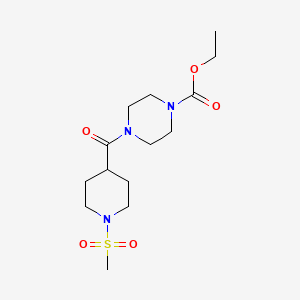 Ethyl 4-{[1-(methylsulfonyl)-4-piperidinyl]carbonyl}-1-piperazinecarboxylate